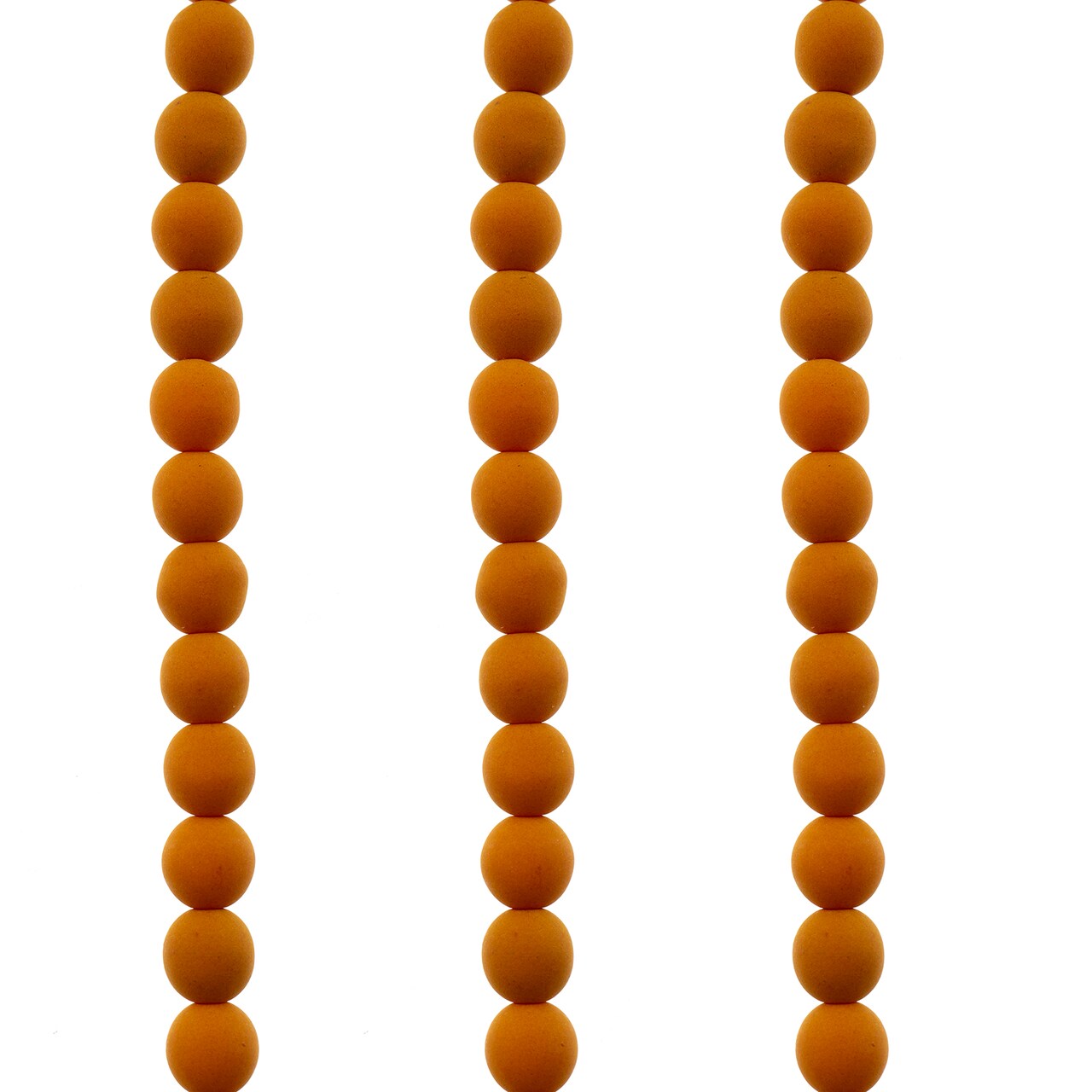 John Bead Czech Glass White Alabaster Velvet Round Bead 3 Strands